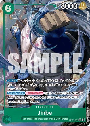 Jinbe (031) (Alternate Art) (OP11-031)  [A Fist of Divine Speed] Foil