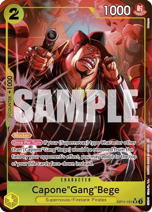Capone"Gang"Bege (101) (Alternate Art) (OP11-101)  [A Fist of Divine Speed] Foil