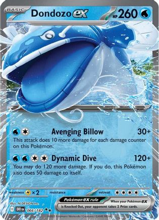 Dondozo ex 066/182 [SV10 Destined Rivals]  - Holofoil