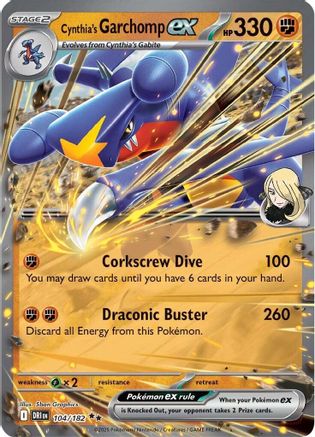 Cynthia's Garchomp ex 104/182 [SV10 Destined Rivals]  - Holofoil