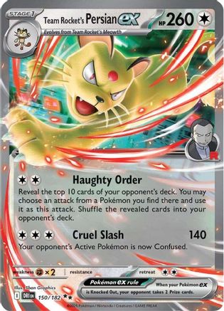 Team Rocket's Persian ex 150/182 [SV10 Destined Rivals]  - Holofoil