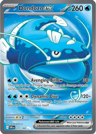 Dondozo ex 211/182 [SV10 Destined Rivals]  - Holofoil