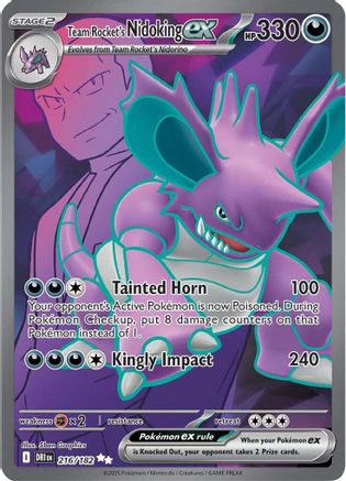 Team Rocket's Nidoking ex 216/182 [SV10 Destined Rivals]  - Holofoil