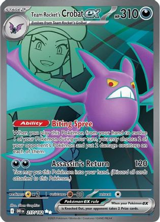 Team Rocket's Crobat ex 217/182 [SV10 Destined Rivals]  - Holofoil