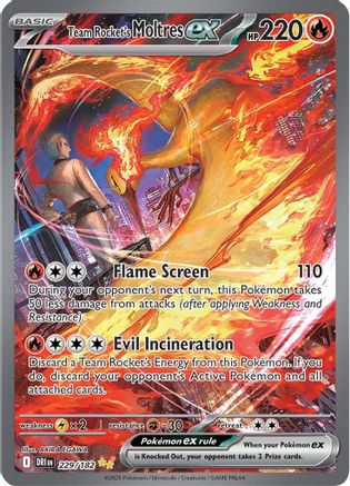 Team Rocket's Moltres ex 229/182 [SV10 Destined Rivals]  - Holofoil