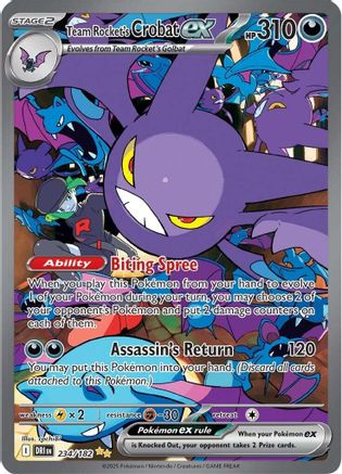 Team Rocket's Crobat ex 234/182 [SV10 Destined Rivals]  - Holofoil