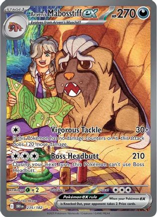 Arven's Mabosstiff ex 235/182 [SV10 Destined Rivals]  - Holofoil