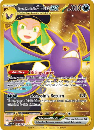 Team Rocket's Crobat ex 242/182 [SV10 Destined Rivals]  - Holofoil