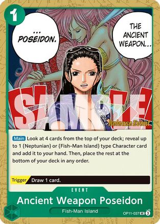 Ancient Weapon Poseidon (OP11-037)  [A Fist of Divine Speed Release Event Cards]