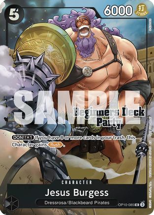 Jesus Burgess (Beginners Deck Party [ST-23] - [ST-28] Winner Pack) (OP10-085)  [One Piece Promotion Cards] Foil