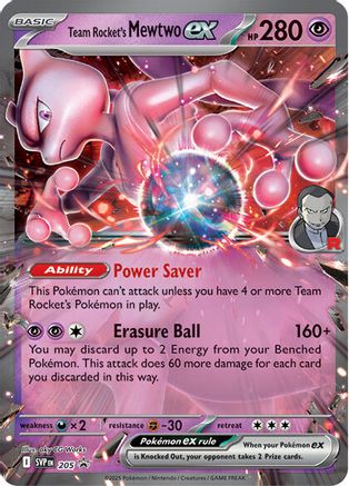 Team Rocket's Mewtwo ex 205 [SV Scarlet & Violet Promo Cards]  - Holofoil