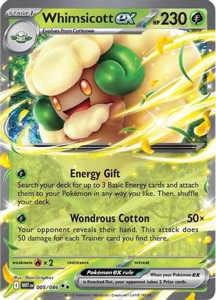 Whimsicott ex 005/086 [SV White Flare]  - Holofoil