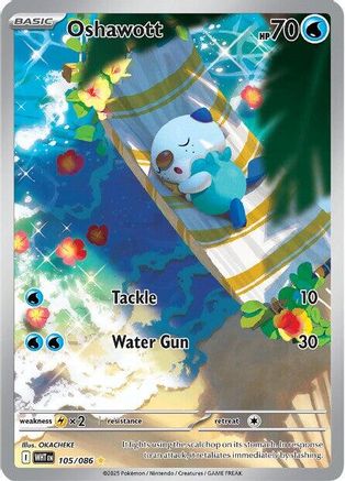 Oshawott 105/086 [SV White Flare]  - Holofoil
