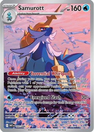 Samurott 107/086 [SV White Flare]  - Holofoil