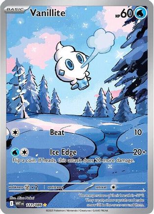Vanillite 111/086 [SV White Flare]  - Holofoil
