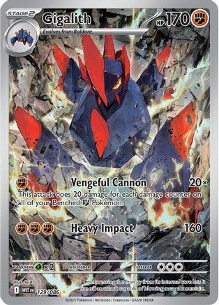 Gigalith 129/086 [SV White Flare]  - Holofoil