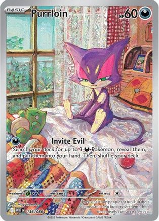Purrloin 136/086 [SV White Flare]  - Holofoil