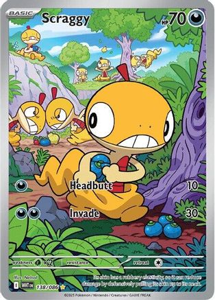 Scraggy 138/086 [SV White Flare]  - Holofoil
