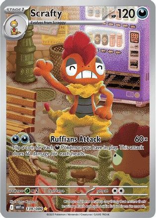 Scrafty 139/086 [SV White Flare]  - Holofoil