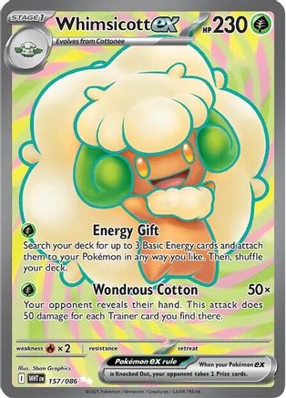 Whimsicott ex 157/086 [SV White Flare]  - Holofoil