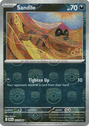 Sandile (Master Ball Pattern) 057/086  - Holofoil