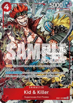 Kid & Killer (Offline Regional Finalist Card Set 2025 Vol.2) (EB01-003)  [One Piece Promotion Cards] Foil