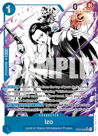 Izo (Parallel) (ST22-002)  [Starter Deck 22: Ace & Newgate] Foil