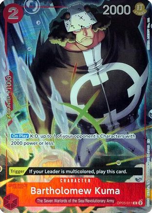 Bartholomew Kuma (Seven Warlords of the Sea Binder Set) (OP05-011)  [One Piece Promotion Cards] Foil