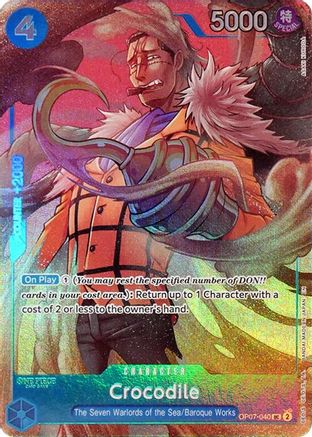 Crocodile (Seven Warlords of the Sea Binder Set) (OP07-040)  [One Piece Promotion Cards] Foil