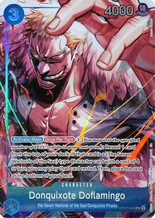 Donquixote Doflamingo (Seven Warlords of the Sea Binder Set) (OP07-048)  [One Piece Promotion Cards] Foil