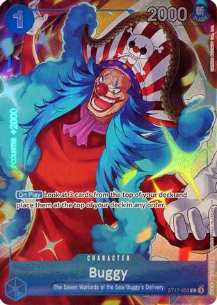Buggy (Seven Warlords of the Sea Binder Set) (ST17-003)  [One Piece Promotion Cards] Foil