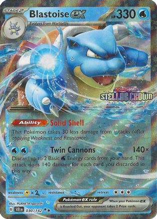 Blastoise ex (Stellar Crown Stamp) 030 [Miscellaneous Cards & Products]  - Holofoil