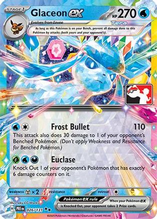 Glaceon ex 026/131 [Prize Pack Series Cards]  - Holofoil