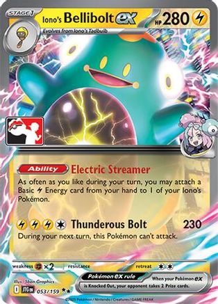 Iono's Bellibolt ex 053/159 [Prize Pack Series Cards]  - Holofoil