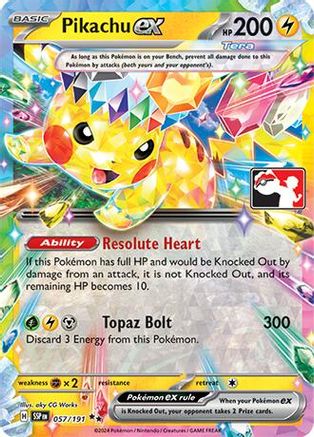 Pikachu ex 057/191 [Prize Pack Series Cards]  - Holofoil