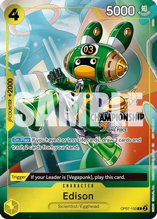 Edison (CS 25-26 Celebration Pack) (OP07-100)  [One Piece Promotion Cards] Foil