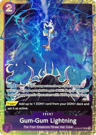 Gum-Gum Lightning (Premium Card Collection -Best Selection Vol. 4-) (OP09-077)  [One Piece Promotion Cards] Foil