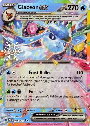 Glaceon ex 026/131 [SV Prismatic Evolutions]  - Holofoil