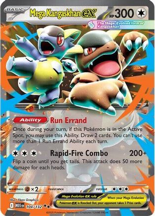 Mega Kangaskhan ex 104/132 [ME01 Mega Evolution]  - Holofoil