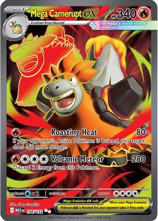 Mega Camerupt ex 156/132 [ME01 Mega Evolution]  - Holofoil