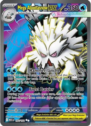 Mega Abomasnow ex 157/132 [ME01 Mega Evolution]  - Holofoil