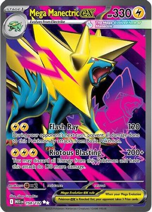 Mega Manectric ex 158/132 [ME01 Mega Evolution]  - Holofoil
