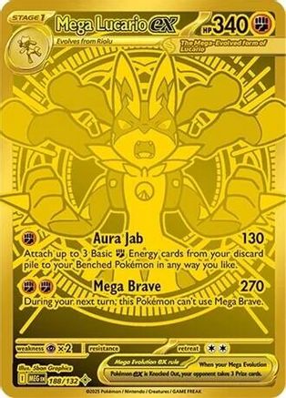 Mega Lucario ex 188/132 [ME01 Mega Evolution]  - Holofoil