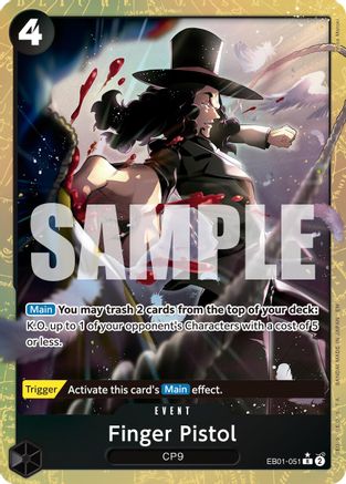 Finger Pistol (Alternate Art) (EB01-051)  [Premium Booster -The Best- Vol. 2] Foil