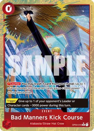 Bad Manners Kick Course (Alternate Art) (OP04-016)  [Premium Booster -The Best- Vol. 2] Foil