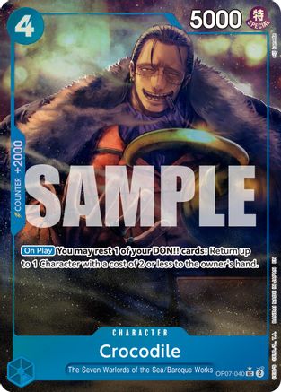 Crocodile - OP07-040 (Alternate Art) (OP07-040)  [Premium Booster -The Best- Vol. 2] Foil