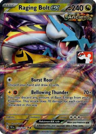 Raging Bolt ex 123/162 [Prize Pack Series Cards]  - Holofoil