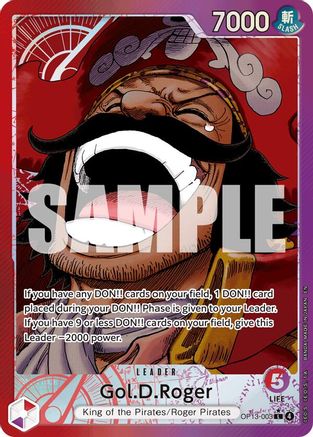 Gol.D.Roger (003) (Alternate Art) (OP13-003)  [Carrying On His Will] Foil