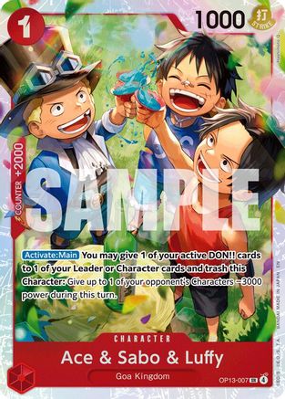 Ace & Sabo & Luffy (OP13-007)  [Carrying On His Will] Foil
