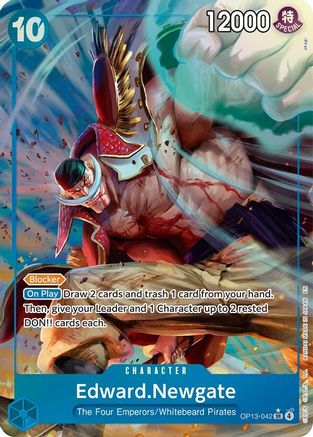 Edward.Newgate (Alternate Art) (OP13-042)  [Carrying On His Will] Foil